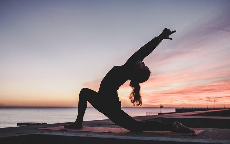 Yoga Pose at Sunrise